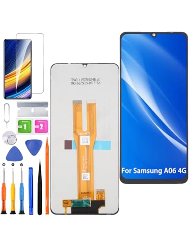 HLYGZX Ersatz Display für Samsung Galaxy A06 4G LCD Bildschirm, A065F A065F/DS A065M Display Bildschirm Touch Digitizer Assembly Reparaturteile Kit HLYGZX Ersatz Display für Samsung Galaxy A06 4G LCD Bildschirm, A065F A065F/DS A065M Display Bildschirm Touch Digitizer Assembly Reparaturteile Kit von HLYGZX