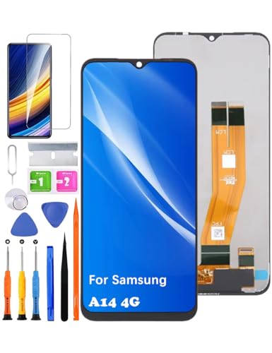 HLYGZX Ersatz Display für Samsung Galaxy A14 4G LCD Bildschirm, A145P A145R Display Bildschirm Touch Digitizer Assembly Reparaturteile Kit HLYGZX Ersatz Display für Samsung Galaxy A14 4G LCD Bildschirm, A145P A145R Display Bildschirm Touch Digitizer Assembly Reparaturteile Kit von HLYGZX