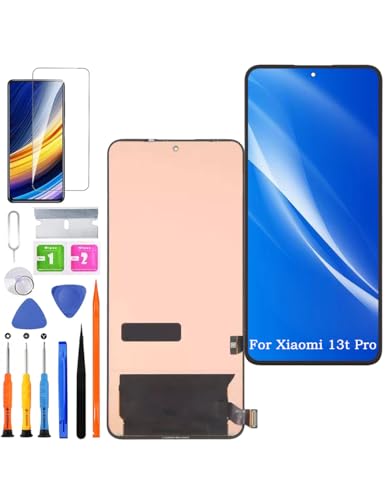 HLYGZX Ersatz Display für Xiaomi 13t Pro LCD Bildschirm TFT, 23078PND5G Display Bildschirm Touch Digitizer Assembly Reparaturteile Kit(Ohne Fingerabdruck) von HLYGZX