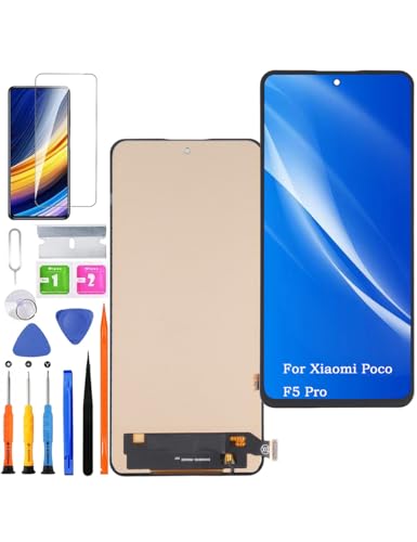 HLYGZX Ersatz Display für Xiaomi Poco F5 Pro LCD Bildschirm TFT, 23013PC75G Display Bildschirm Touch Digitizer Assembly Reparaturteile Kit(Ohne Fingerabdruck) von HLYGZX