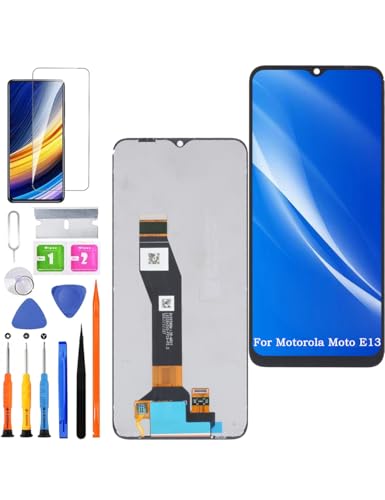 HLYGZX Ersatz Display für Motorola Moto E13 LCD Bildschirm, XT2345 Display Bildschirm Touch Digitizer Assembly Reparaturteile Kit von HLYGZX