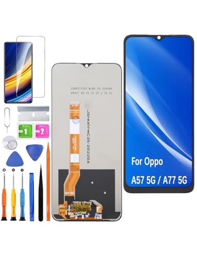 HLYGZX Ersatz Display für Oppo A57 5G / A77 5G LCD Bildschirm, PFTM20 CPH2339 Display Bildschirm Touch Digitizer Assembly Reparaturteile Kit von HLYGZX