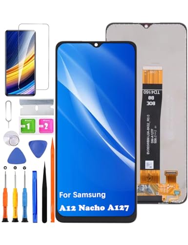 HLYGZX Ersatz Original Display für Samsung Galaxy A12 Nacho A127 LCD-Bildschirm, A127F A127M A127U Bildschirm LCD Display Touch Digitizer Assembly Reparaturteile Kit HLYGZX Ersatz Original Display für Samsung Galaxy A12 Nacho A127 LCD-Bildschirm, A127F A127M A127U Bildschirm LCD Display Touch Digitizer Assembly Reparaturteile Kit von HLYGZX