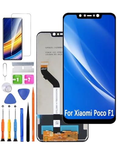 HLYGZX Ersatz Display für Xiaomi Poco F1 LCD-Bildschirm, M1805E10A Poco F1 Bildschirm LCD Display Touch Digitizer Assembly Reparaturteile Kit von HLYGZX