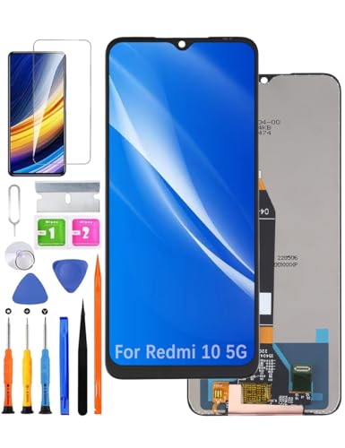 HLYGZX Ersatz Original Display für Xiaomi Redmi 10 5G LCD-Bildschirm, für Xiaomi Poco M4 5G / M5 Bildschirm LCD Display Touch Digitizer Assembly Reparaturteile Kit von HLYGZX