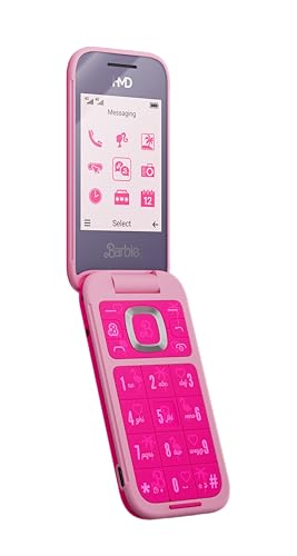 HMD kompatibel mit Barbie Phone Flip Klapphandy (2,8" Display, 0,3 MP Kamera, 64/128 MB, 1450 mAh, 4G) Power Pink von HMD