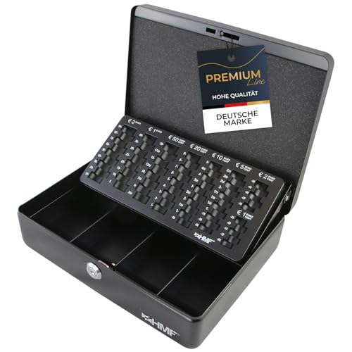 HMF 10015-02 Geldkassette abschließbar mit Münzzählbrett | 30 x 24 x 9 cm | Schwarz HMF 10015-02 Geldkassette abschließbar mit Münzzählbrett | 30 x 24 x 9 cm | Schwarz von HMF