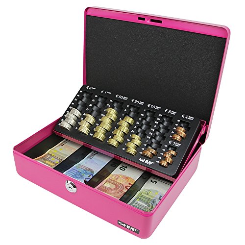 HMF 10015-15 Geldkassette Geldzählkassette 30 x 24 x 9 cm, Pink von HMF