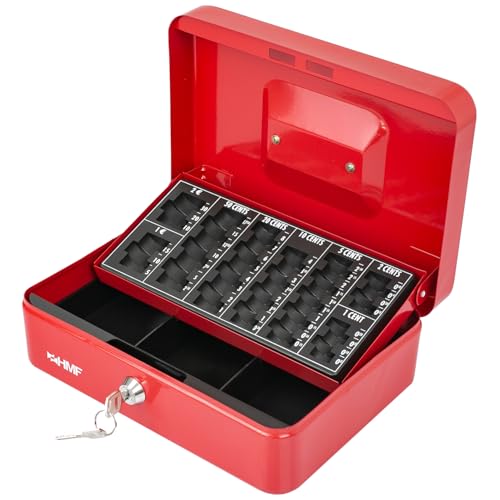 HMF 10022-03 Geldkassette abschließbar mit Münzzählbrett | 25 x 18 x 9 cm | Rot HMF 10022-03 Geldkassette abschließbar mit Münzzählbrett | 25 x 18 x 9 cm | Rot von HMF