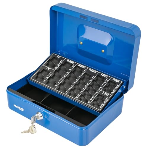 HMF 10022-05 Geldkassette abschließbar mit Münzzählbrett | 25 x 18 x 9 cm | Blau HMF 10022-05 Geldkassette abschließbar mit Münzzählbrett | 25 x 18 x 9 cm | Blau von HMF
