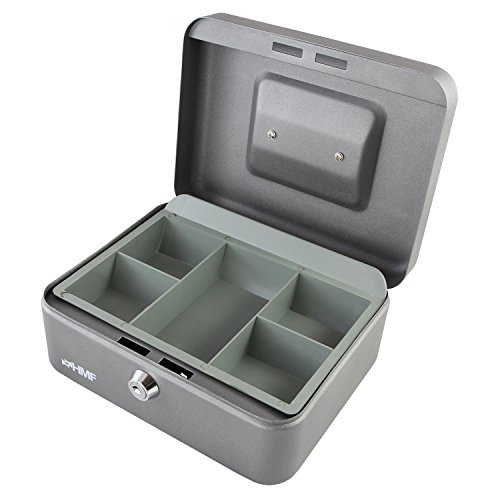 HMF 10120-09 Geldkassette 20 x 16 x 9,5 cm, silber von HMF