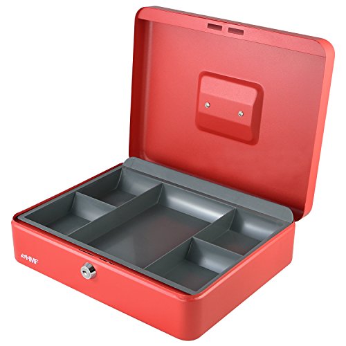 HMF 10130-03 Geldkassette 30 x 24 x 9 cm, rot von HMF