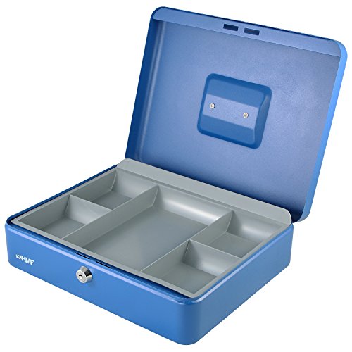 HMF 10130-05 Geldkassette 30 x 24 x 9 cm, blau von HMF