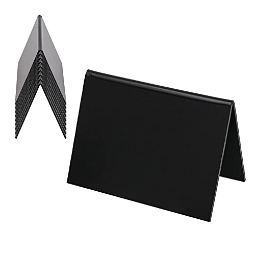 HMF 46413 Tischaufsteller Kreidetafel | 10 Stück | A-Aufsteller | 10 x 7 cm | Schwarz von HMF