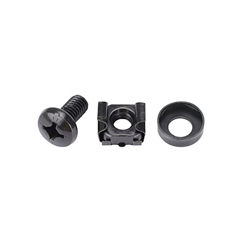 HMF 61012-12er Set Käfigmuttern für 10" oder 19" Serverschrank Netzwerkschrank, M6 Montageschrauben, schwarz HMF 61012-12er Set Käfigmuttern für 10" oder 19" Serverschrank Netzwerkschrank, M6 Montageschrauben, schwarz von HMF