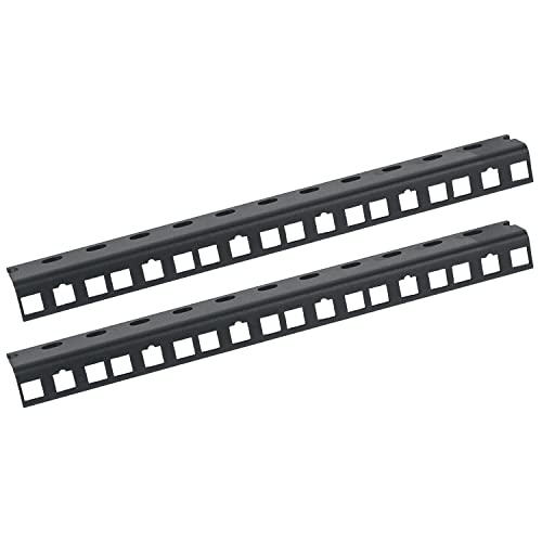 HMF 66806-02 Rackschiene für Serverschrank | 2 Stück | 10 Zoll | 6 HE | Schwarz von HMF