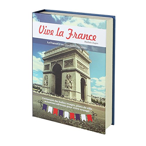 HMF 80925 Buchtresor Geldkassette Papierseiten | 23 x 15 x 4 cm | Städtetrip Frankreich von HMF