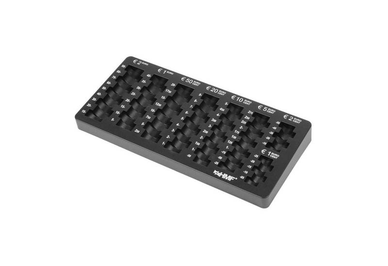 HMF Geldkassette 282-02 Euro-Münzzählbrett abgeschrägt, 27,5 x 13 x 3 cm, schwarz von HMF