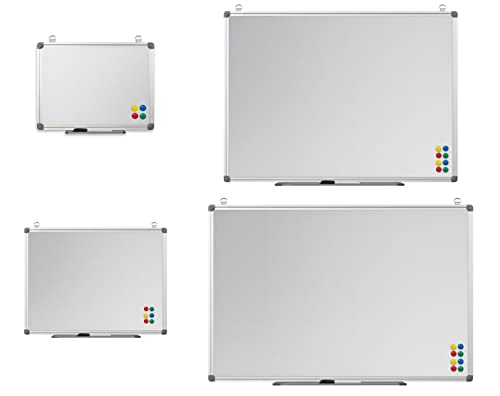 Whiteboard magnetische Schreibtafel in verschiedenen Größen 40x30 / 60x45 / 80x60 / 90x60cm Hoch und Quer (40x30) von HMH