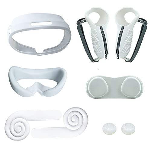 HMHAMA Kompatibel mit PICO4 Zubehör - VR Headset Shell Case, Touch Controller Grip Cover, VR Face Cover, Lens Protective Cover, Headset Ohrenschützer, Rocker Cap HMHAMA Kompatibel mit PICO4 Zubehör - VR Headset Shell Case, Touch Controller Grip Cover, VR Face Cover, Lens Protective Cover, Headset Ohrenschützer, Rocker Cap von HMHAMA