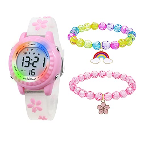 HMJIA 3D Cartoon Design Armbanduhr für Kinder Jungen und Mädchen 3ATM Wasserdicht Kinderuhr mit Wecker Datum Stoppuhr LED von HMJIA