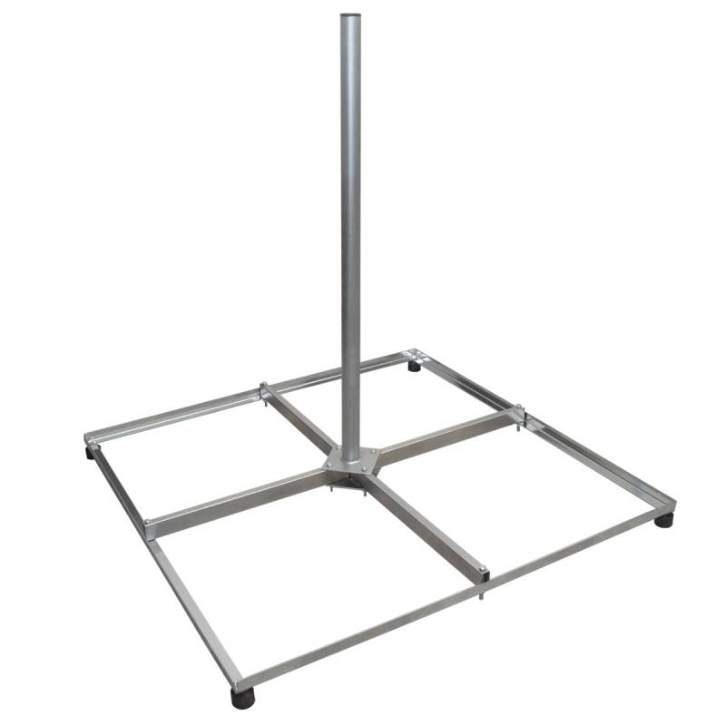 FLACHDACHSTÄNDER / BALKONSTÄNDER 4X 50X50 STAHL HOLLAND 1M MAST SAT von HMP