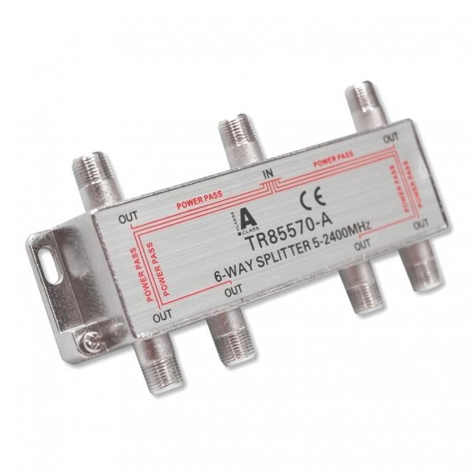 SAT-Verteiler 6-fach, Splitter, F-Anschlüsse SAT-Verteiler 6-fach, Splitter, F-Anschlüsse von HMP