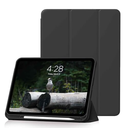 HMTDIYOU Hülle für iPad 11. Generation 11 Zoll 2025 A16, iPad 10. Gen Hülle mit Stifthalter 2022 10,9 Zoll, Weiche Silikon Schutzhülle für i Pad 11/10, Automatisches Schlafen/Aufwachen, Schwarz HMTDIYOU Hülle für iPad 11. Generation 11 Zoll 2025 A16, iPad 10. Gen Hülle mit Stifthalter 2022 10,9 Zoll, Weiche Silikon Schutzhülle für i Pad 11/10, Automatisches Schlafen/Aufwachen, Schwarz von HMTDIYOU