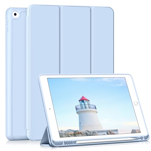 HMTDIYOU Hülle für iPad 9. Generation / 8. Generation / 7. Generation, Hülle mit Stifthalter für iPad 9. / 8. / 7. Generation 10.2 Zoll 2021/2020 / 2019, Weiche Silikon Schutzhülle, Blau HMTDIYOU Hülle für iPad 9. Generation / 8. Generation / 7. Generation, Hülle mit Stifthalter für iPad 9. / 8. / 7. Generation 10.2 Zoll 2021/2020 / 2019, Weiche Silikon Schutzhülle, Blau von HMTDIYOU
