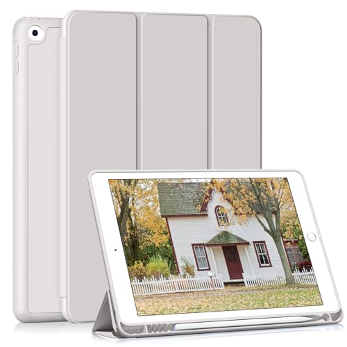 HMTDIYOU Hülle für iPad 9. Generation / 8. Generation / 7. Generation, Hülle mit Stifthalter für iPad 9. / 8. / 7. Generation 10.2 Zoll 2021/2020 / 2019, Weiche Silikon Schutzhülle, Grau HMTDIYOU Hülle für iPad 9. Generation / 8. Generation / 7. Generation, Hülle mit Stifthalter für iPad 9. / 8. / 7. Generation 10.2 Zoll 2021/2020 / 2019, Weiche Silikon Schutzhülle, Grau von HMTDIYOU