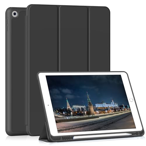 HMTDIYOU Hülle für iPad 9. Generation / 8. Generation / 7. Generation, Hülle mit Stifthalter für iPad 9. / 8. / 7. Generation 10.2 Zoll 2021/2020 / 2019, Weiche Silikon Schutzhülle, Schwarz HMTDIYOU Hülle für iPad 9. Generation / 8. Generation / 7. Generation, Hülle mit Stifthalter für iPad 9. / 8. / 7. Generation 10.2 Zoll 2021/2020 / 2019, Weiche Silikon Schutzhülle, Schwarz von HMTDIYOU