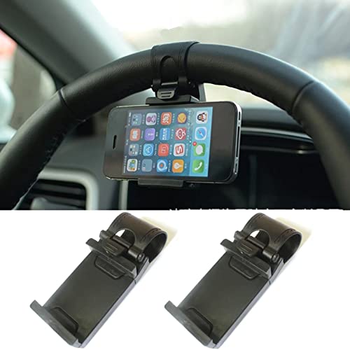 Handyhalterung Auto Handy Halterung fürs Auto Lenkrad 2 Stück, Upgrade Clip Kfz Handyhalterung Auto Lenkrad Universal Handy Halterung Auto Kompatibel Smartphone Handyhalterung Auto Handy Halterung fürs Auto Lenkrad 2 Stück, Upgrade Clip Kfz Handyhalterung Auto Lenkrad Universal Handy Halterung Auto Kompatibel Smartphone von HMYCL