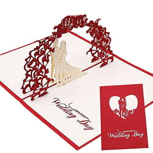 Pop-Up Karten 3D Hochzeitskarte, edle Glückwunschkarte zur Hochzeit & Trauung, 3D-Popup-Geburtstagsgeschenk, Geldgeschenk für Hochzeitsreise & Flitterwochen von Brautpaar Pop-Up Karten 3D Hochzeitskarte, edle Glückwunschkarte zur Hochzeit & Trauung, 3D-Popup-Geburtstagsgeschenk, Geldgeschenk für Hochzeitsreise & Flitterwochen von Brautpaar von HMYCL