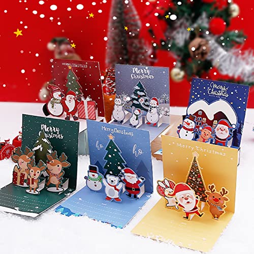 Weihnachtskarten, Karte 3D Pop-Up Grußkarte für Weihnachten mit schönen Papier-Cut, Geschenk für Weihnachten, Umschlag enthalten, Chrismas Geschenkkarte, Santa Claus Weihnachtskarten, Karte 3D Pop-Up Grußkarte für Weihnachten mit schönen Papier-Cut, Geschenk für Weihnachten, Umschlag enthalten, Chrismas Geschenkkarte, Santa Claus von HMYCL