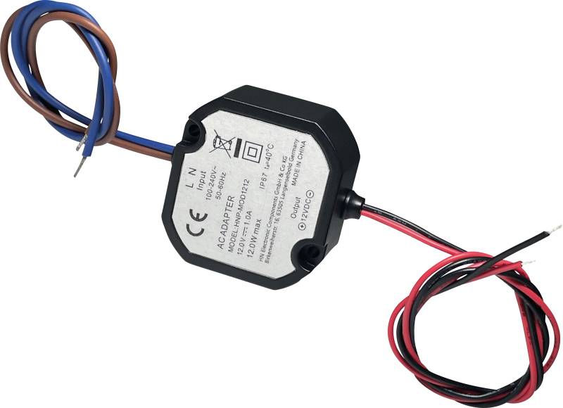 HNP MOD1205 - Netzteil, Outdoor, 12 W, 5 V, 2 A, Kabelleitung, IP67 von HN-ELECTRONIC