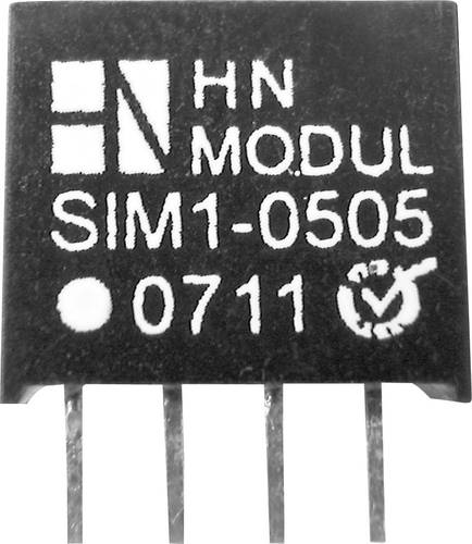 HN Power SIM1-0512-SIL4 DC/DC-Wandler, Print 5 V/DC 12 V/DC 83mA 1W Anzahl Ausgänge: 1 x Inhalt 1St. von HN Power