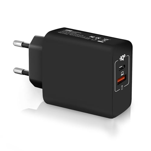 HNCY 65w USB C Ladegerät, 2-Port USB Ladegerät, Schnellladegerät Netzteil USB C Gan Charger, Ladegerät USB C/USB A Kompatibel mit iPhone 15, ipad, MacBook, Galaxy von HNCY