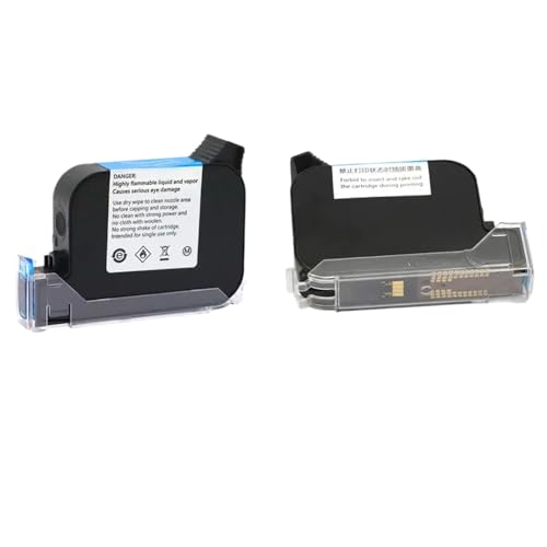 HNJFXCRO 2580P Handheld-Tintenstrahldrucker, kompatible Tintenpatrone, 12,7 mm, schnell trocknende, Bunte Tintenpatrone auf Eco-Solvent-Basis(1PC Green Cartridge) von HNJFXCRO
