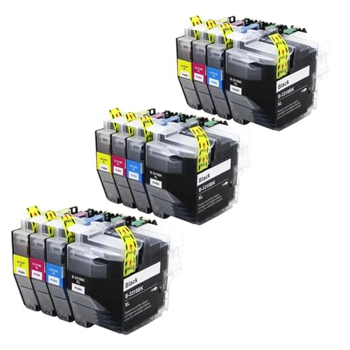 HNJFXCRO Kompatible Tintenpatrone LC3319 LC3319XL LC3317 Kompatibel mit MFC-J6530DW J6930DW J5330DW J5730DW J6730DW Tintenstrahldrucker(3 Sets (12PCS)) von HNJFXCRO