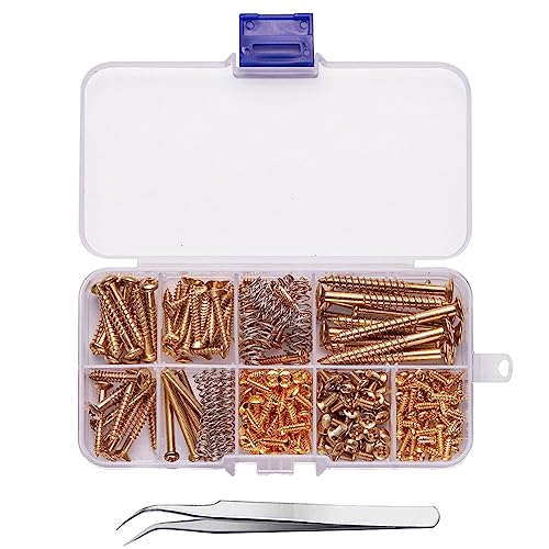 Gitarrenschrauben-Sets, 9 Arten, Sortimentsset mit Federn für Gitarrenbrücke, Tonabnehmer, Stimmgerät, Halsplatte Gitarrenschrauben-Sets, 9 Arten, Sortimentsset mit Federn für Gitarrenbrücke, Tonabnehmer, Stimmgerät, Halsplatte von HNsdsvcd