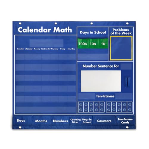 Kalender-Taschendiagramm mit 249 farbigen Karten, pädagogisches Taschendiagramm, Lehrmittel für Klassenzimmer, Mathematik, Taschendiagramm für Klassenzimmer, Alltag, Mathematik, Kalender, Mathematik von HNsdsvcd
