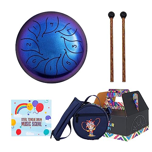 Slit Drums Steel Tongue Drum 5.5 Inch 8 Tone C Keys Handpan Drum With Drumsticks Bag Percussion Instrument For Yoga Ethereal Drum Steel Tongue Drum 8 Notes 5.5 Inch C Slit Drum Tongue Drum von HNsdsvcd
