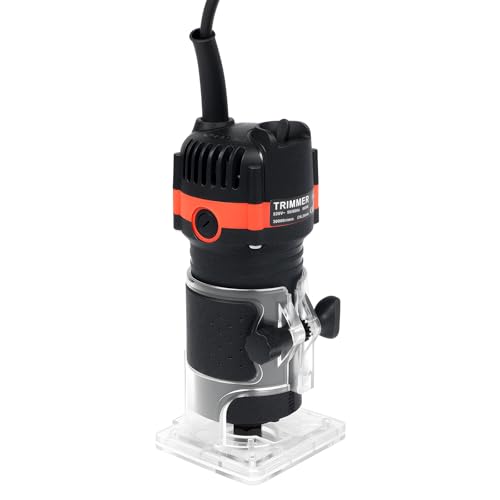 HOARLICN Kantenfräse, 800W Oberfräse Handfräse Rotationsgeschwindigkeit 30000r/min Zusätzliche Kohlebürsten mit 15V erschiedene Mehrere Router-Spannzangen Aufbewahrungskoffer für Holzbearbeitung HOARLICN Kantenfräse, 800W Oberfräse Handfräse Rotationsgeschwindigkeit 30000r/min Zusätzliche Kohlebürsten mit 15V erschiedene Mehrere Router-Spannzangen Aufbewahrungskoffer für Holzbearbeitung von HOARLICN