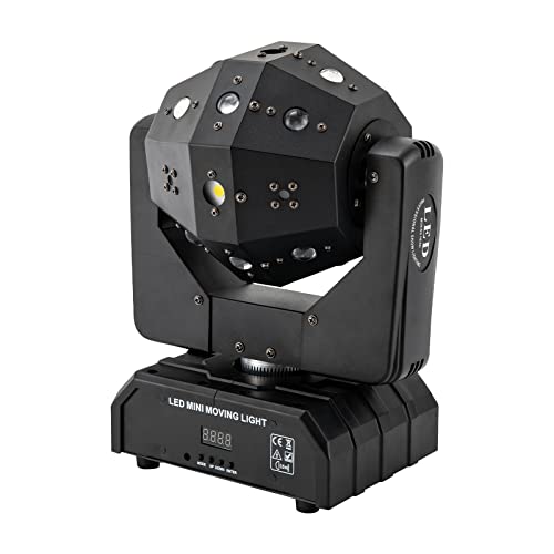 HOARLICN Moving Head Led, 3-In-1 Disco Licht 120wpartybeleuchtung Moving Head mit 16pcs 3w Rgbw 4-In-1 Led mit 3 Kontrollmodi 360° Drehbarer mit Display 27 X 18 X 33cm HOARLICN Moving Head Led, 3-In-1 Disco Licht 120wpartybeleuchtung Moving Head mit 16pcs 3w Rgbw 4-In-1 Led mit 3 Kontrollmodi 360° Drehbarer mit Display 27 X 18 X 33cm von HOARLICN