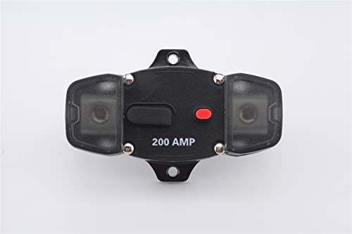 200A 12V Auto LKW Audio Verstärker Leistungsschalter Sicherungshalter AGU Stil Stereo Verstärker Refit 4GA Kabel Luftschalter (Color : 150a) von HOBKEY