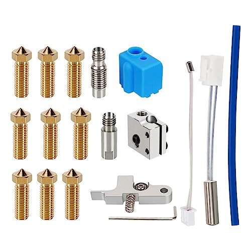 3D-Drucker Extruder Heizpatrone Thermistor 0,4–1,2 mm Düsen Metall Titan Griff Hotend Kit Kompatibel mit Artillery Sidewinder X1 X2 Genius Pro Volcano Hot End von HOCENWAY