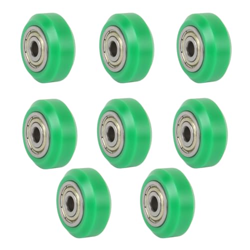 8pcs V Solid POM Räder OD 24mm Rollen Gantry Pulley Doppellager für Ender 3 V2 Neo, Ender 3 S1, Ender 5 3D Drucker, CNC Maschine, 2020 2040 C Strahl V Schlitz Profile Linear Rail (Grün) von HOCENWAY