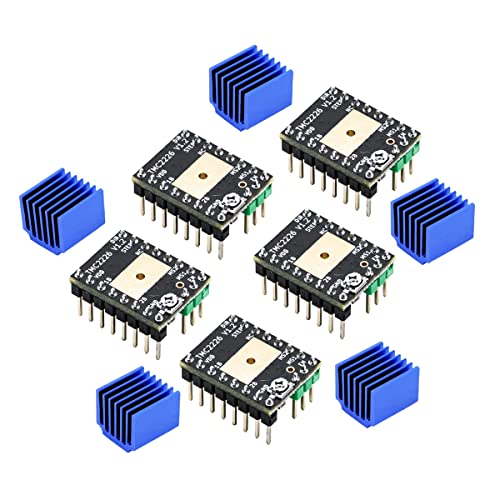 MKS TMC2226 Schrittmotor-Treiber StepStick V1.2 3D-Druckerteile 2,5 A UART Ultra Silent Bessere Wärmeableitung Ersatz TMC2225 TMC2209 TMC2208 5er-Pack von HOCENWAY