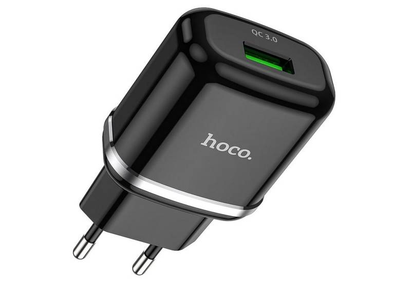HOCO 18W USB Typ A Smartphone-Ladegerät (3000 mA, EU Netz Lade Stecker Schnell Ladegerät Quick Charger Fast Charge) von HOCO