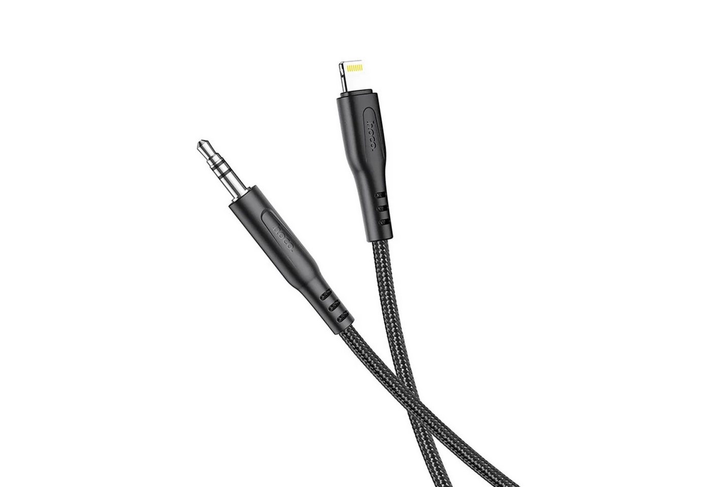 HOCO AUX Audio Jack 3,5 mm Kabel kompatibel mit iPhone UPA18 1 m schwarz Audio-Adapter von HOCO